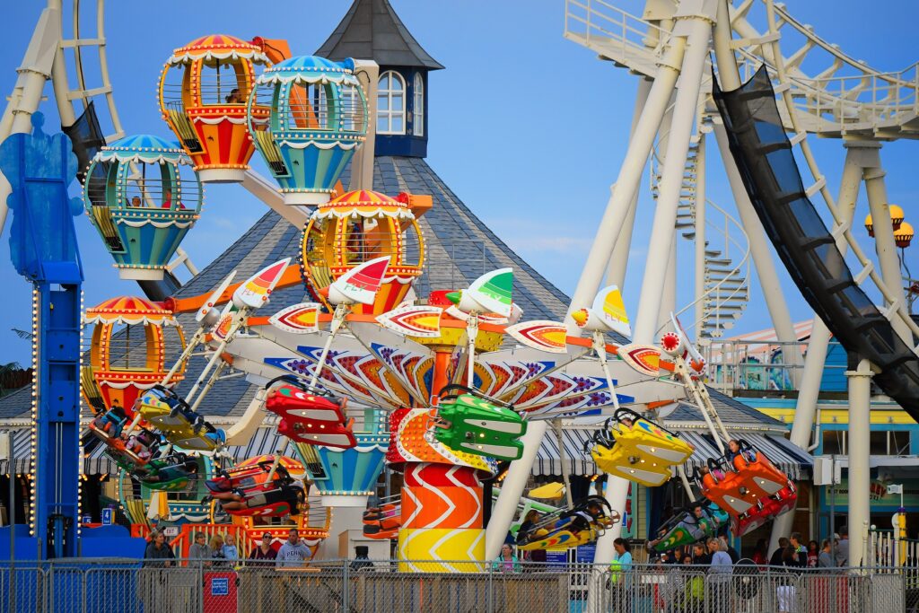 Amusement park ride on the Wildwood Boardwalk