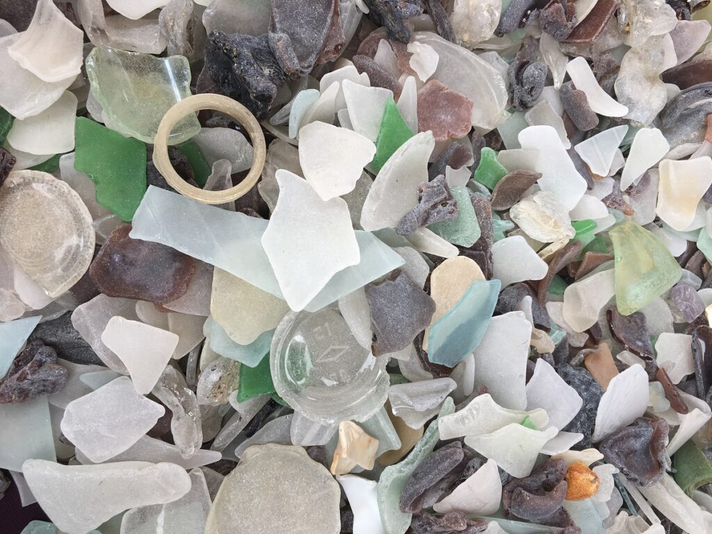 Cluster of sea glass